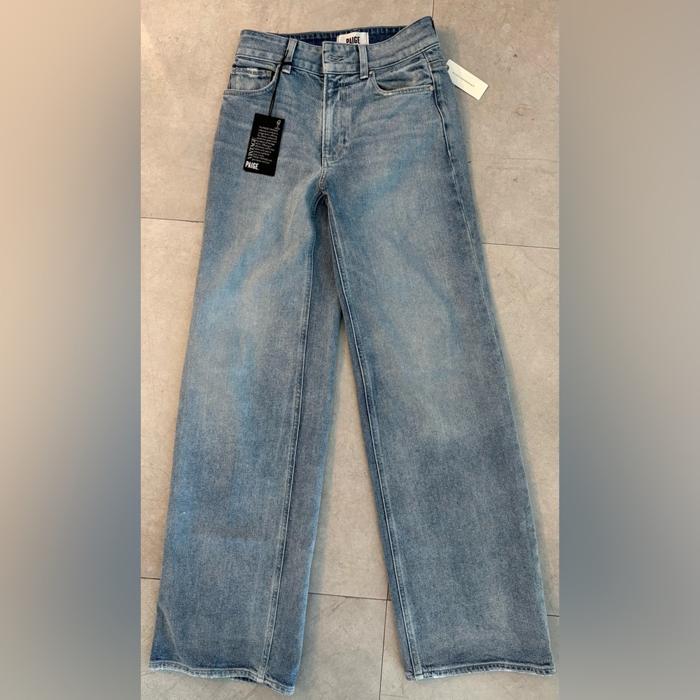 PAIGE NWT Light Blue Sasha Wide Leg Jeans - Picture 3 of 9